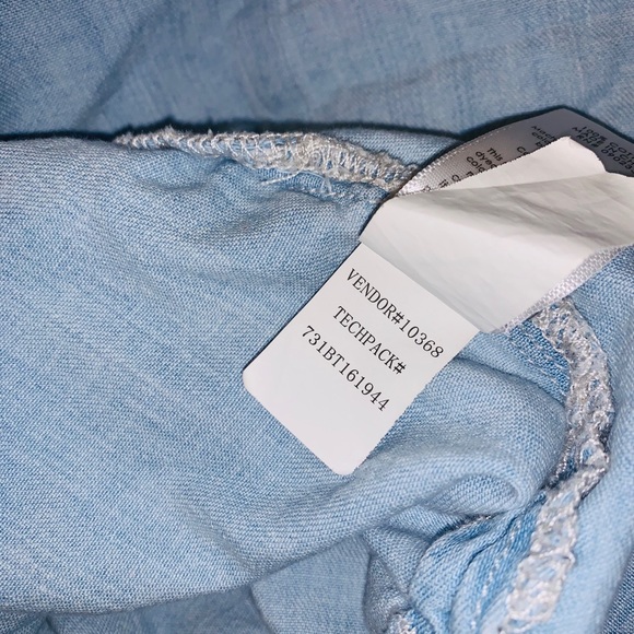Pacsun blue chambray denim button up down shirt - Picture 10 of 10